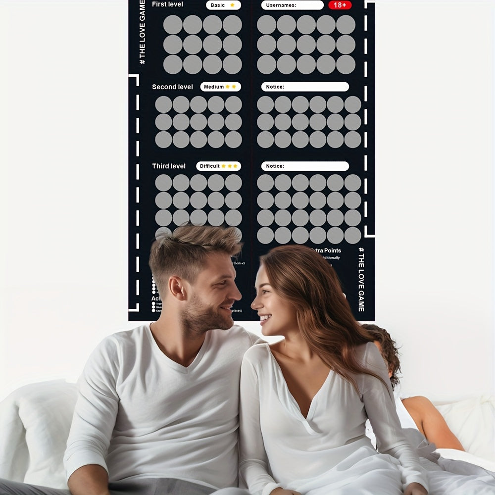 100 Sex Challenges Scratch-Off Poster for Couples