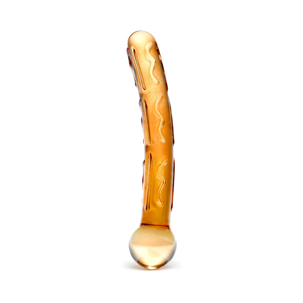 Glas 7.5 in. Orange Tickler Glass Dildo-1