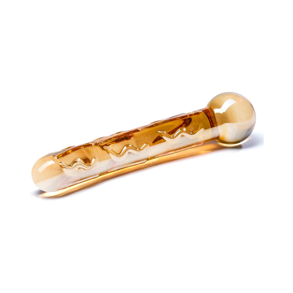 Glas 7.5 in. Orange Tickler Glass Dildo-2