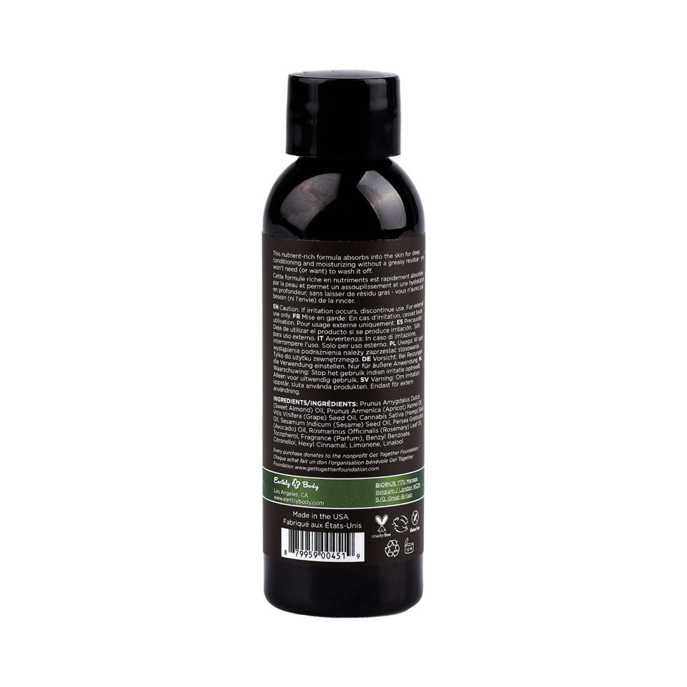 Earthly Body Hemp Seed Massage Oil 3-Piece Gift Set 2 oz.-2