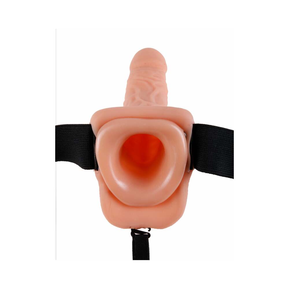 Fetish Fantasy Series 9 in. Hollow Strap-On with Balls Light/Black-2