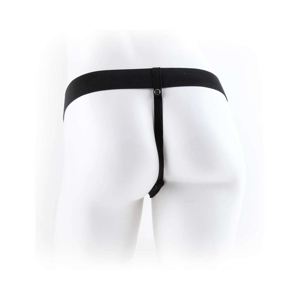 Fetish Fantasy Series 9 in. Hollow Strap-On with Balls Light/Black-4