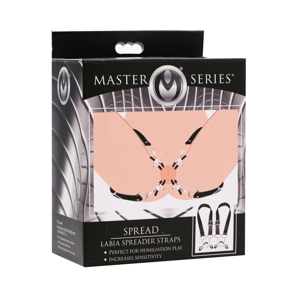 Master Series Spread Labia Spreader Straps With Clamps-0