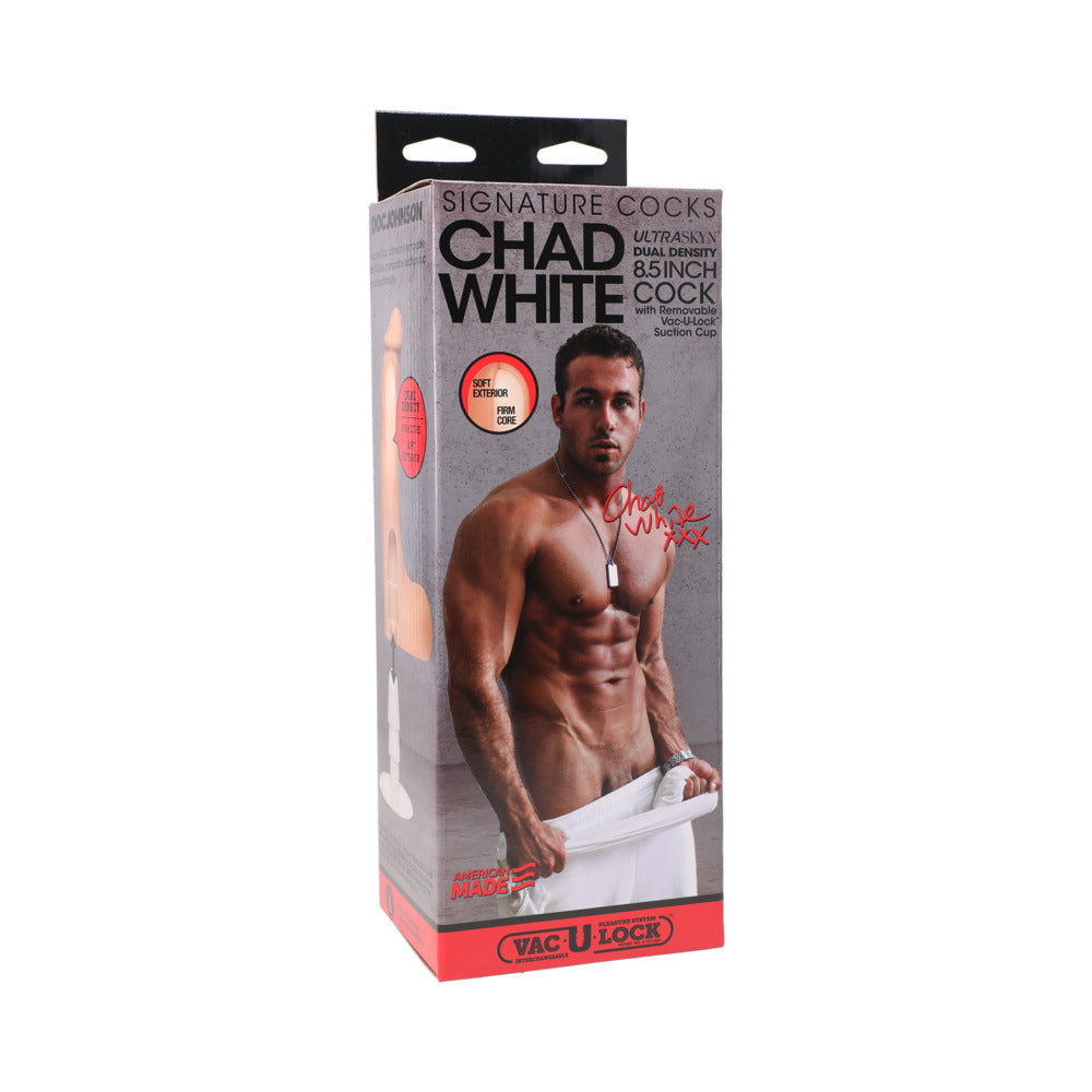 Signature Cocks - Chad White 8.5 Inch ULTRASKYN Cock with Removable Vac-U-Lock Suction Cup Vanilla-0