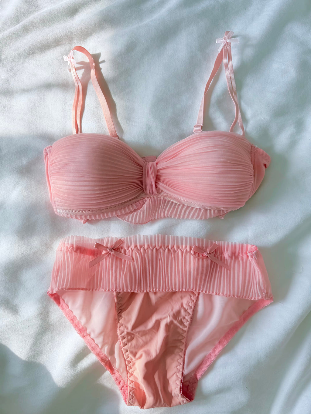 Milanblocks Coquette Matching Floral soft girl Embroidered Lace Lingerie Set