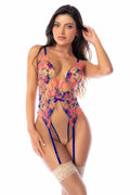Mapale Sapphire Poetry Sheer Bra & String Lingerie Set