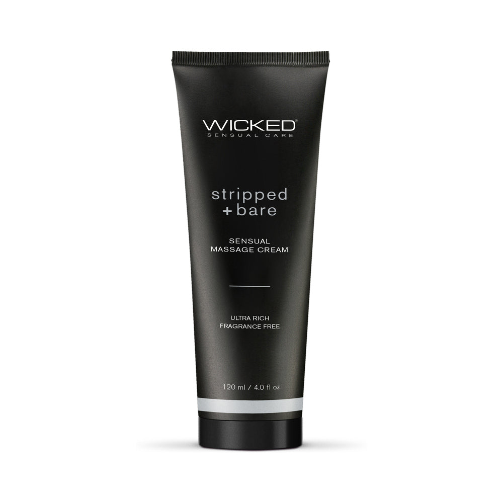 Wicked Stripped + Bare Unscented Sensual Massage Cream 4 oz.-0