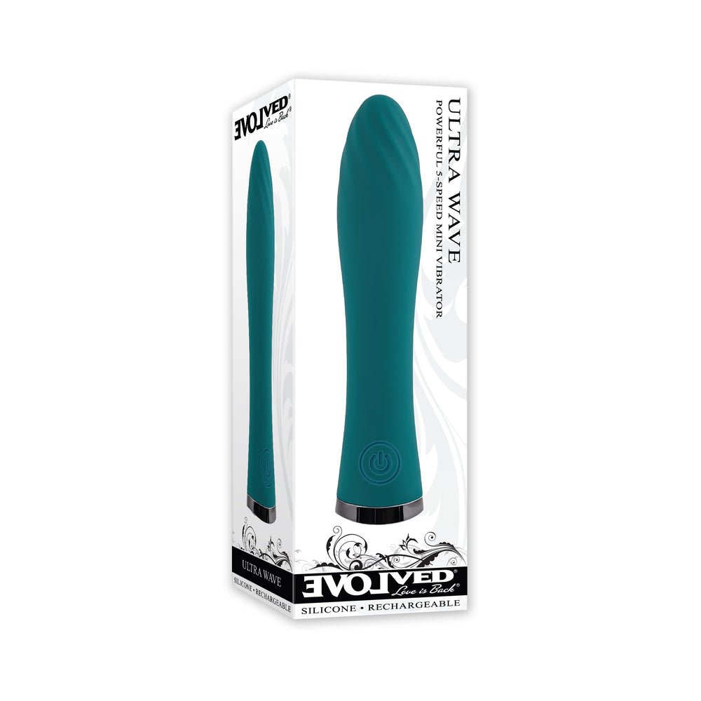 Evolved Ultra Wave Rechargeable Vibrator Teal-0