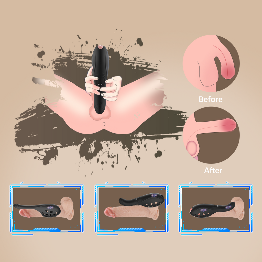 2-in-1 Penis Enlargement Vibrator – Premium Sleeve & Tool by V For Vibes.