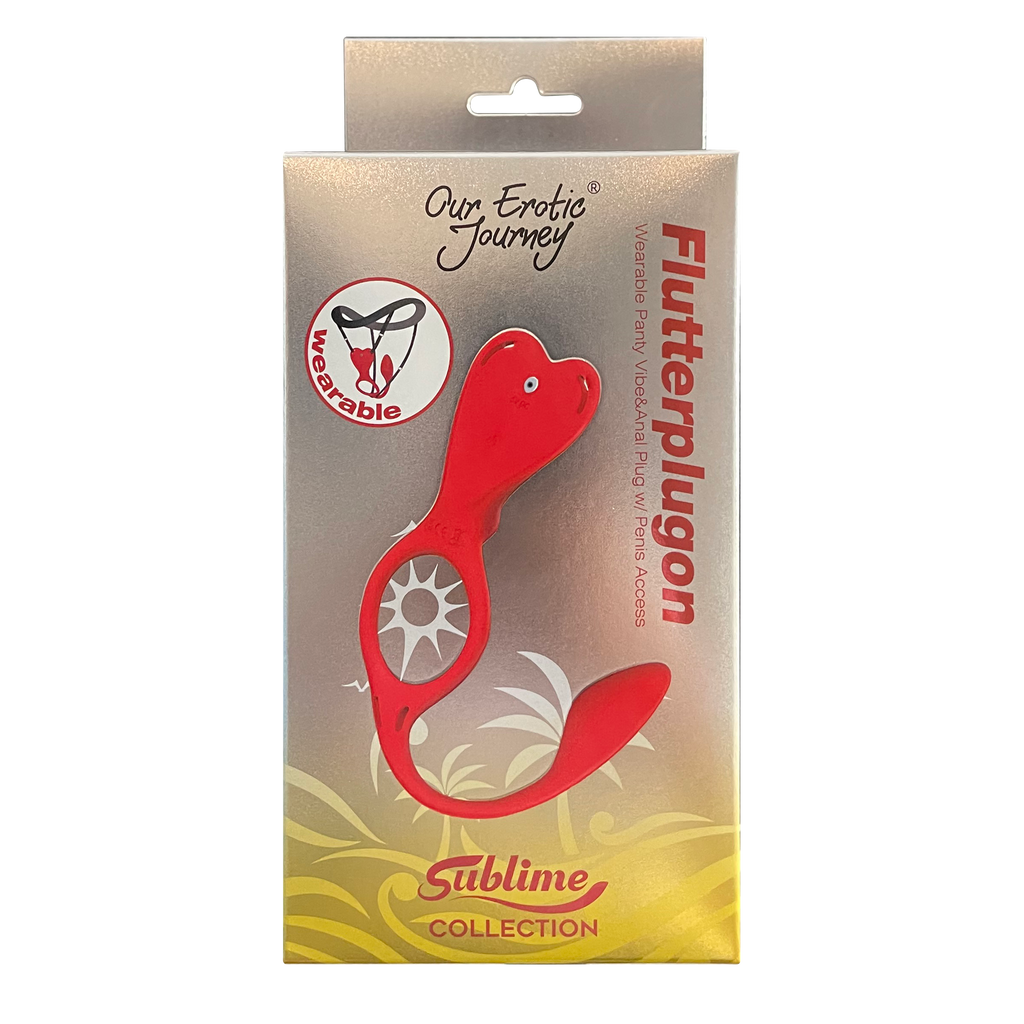 Flutterplugon Wearable Panty Vibe & Anal Plug with Penis Access