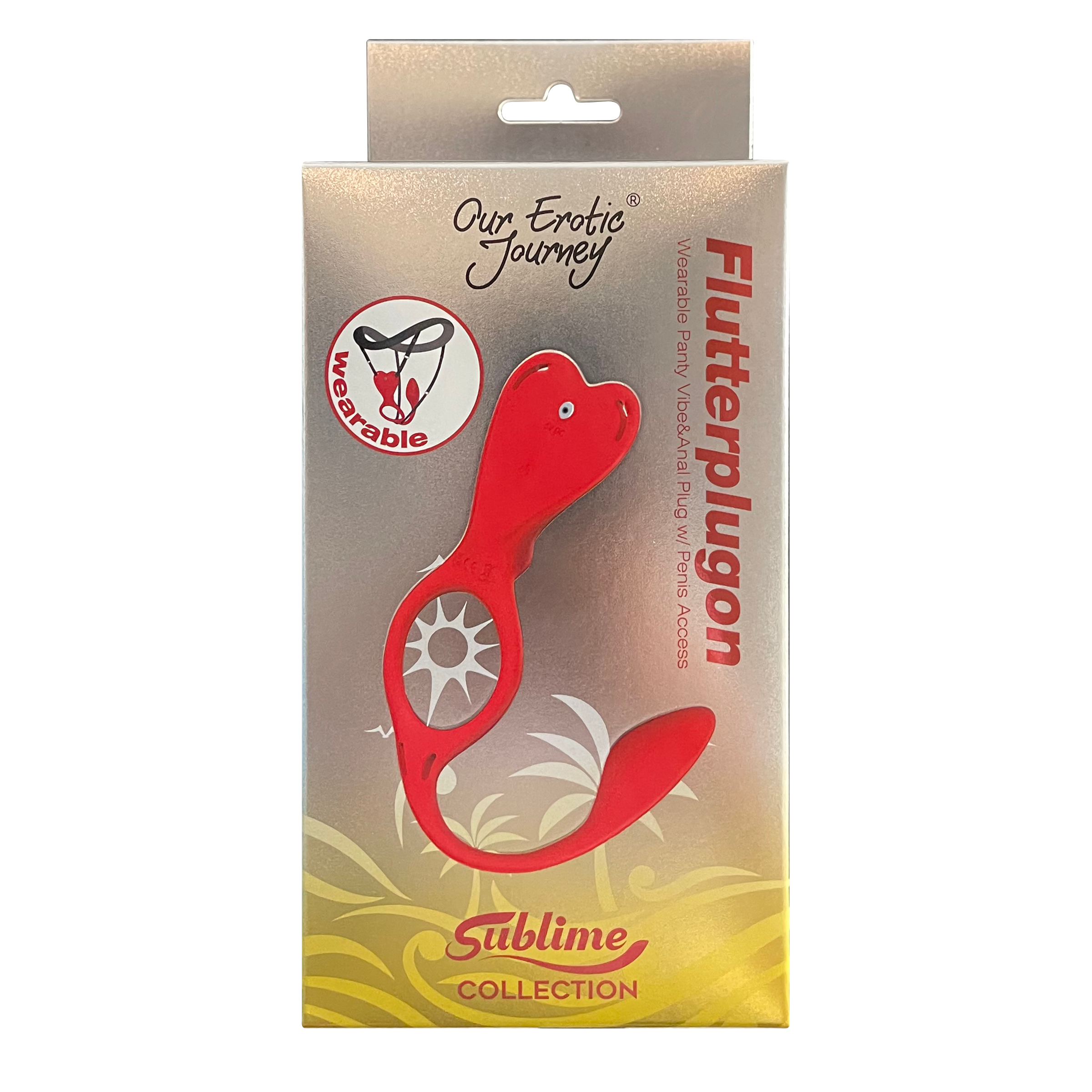 Flutterplugon Wearable Panty Vibe & Anal Plug with Penis Access