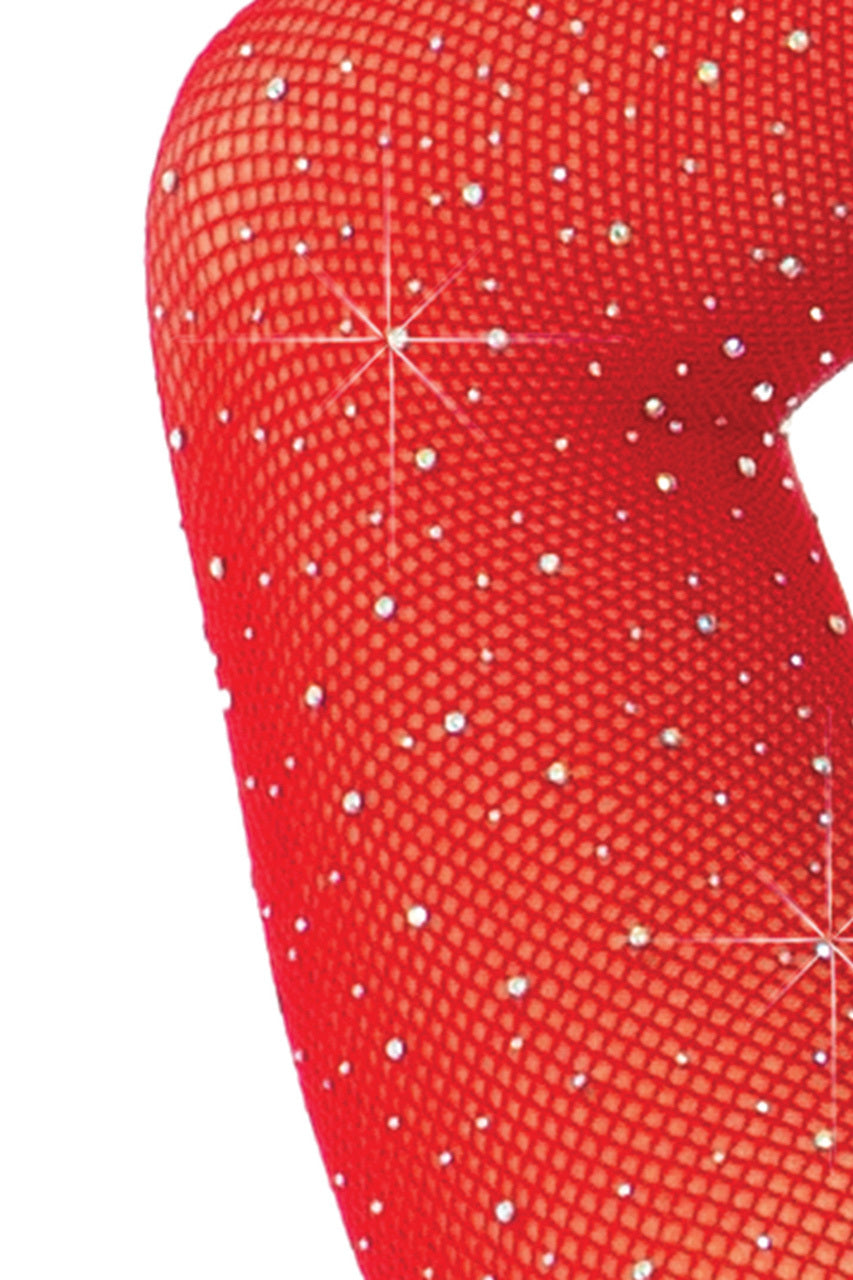 Rhinestone Fishnet Bodysuit