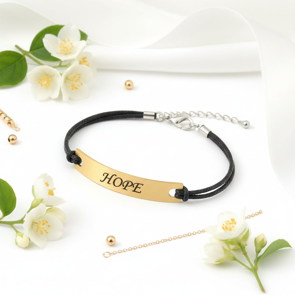 Personalized Name Bar Bracelet – Custom Engraved Gift for Couples
