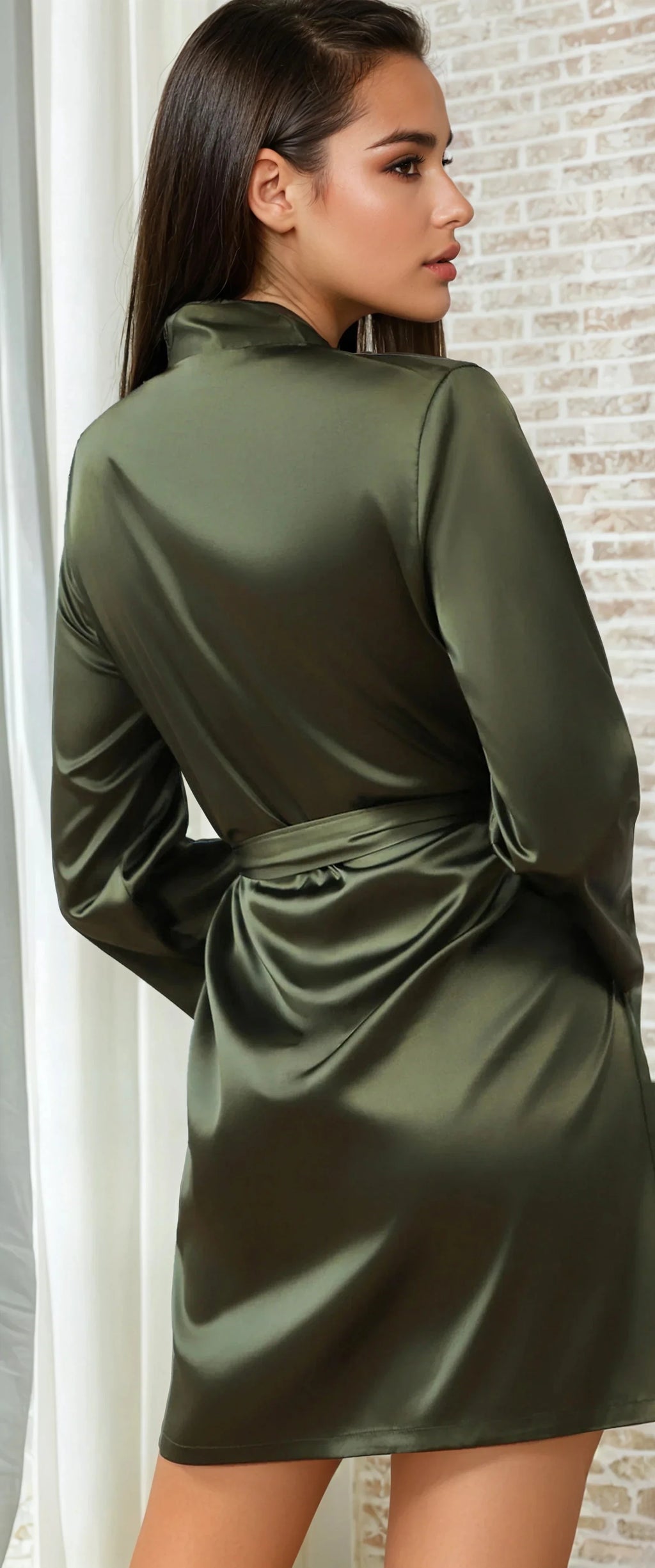 Plus Size Classic Satin Robe