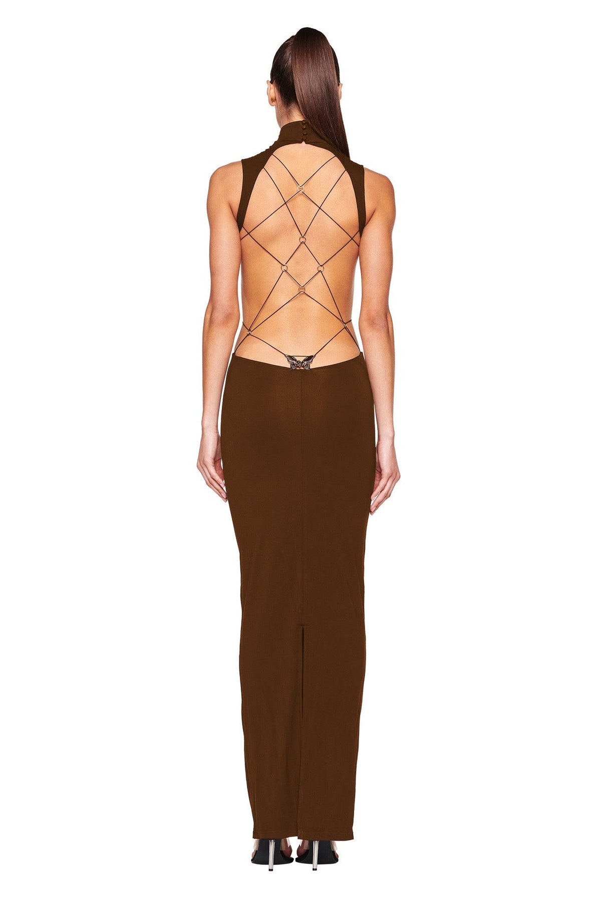 Backless Floor Length Dress