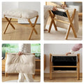 Versatile Velvet Footstool: Stylish, Easy-to-Clean, Space-Saving Design