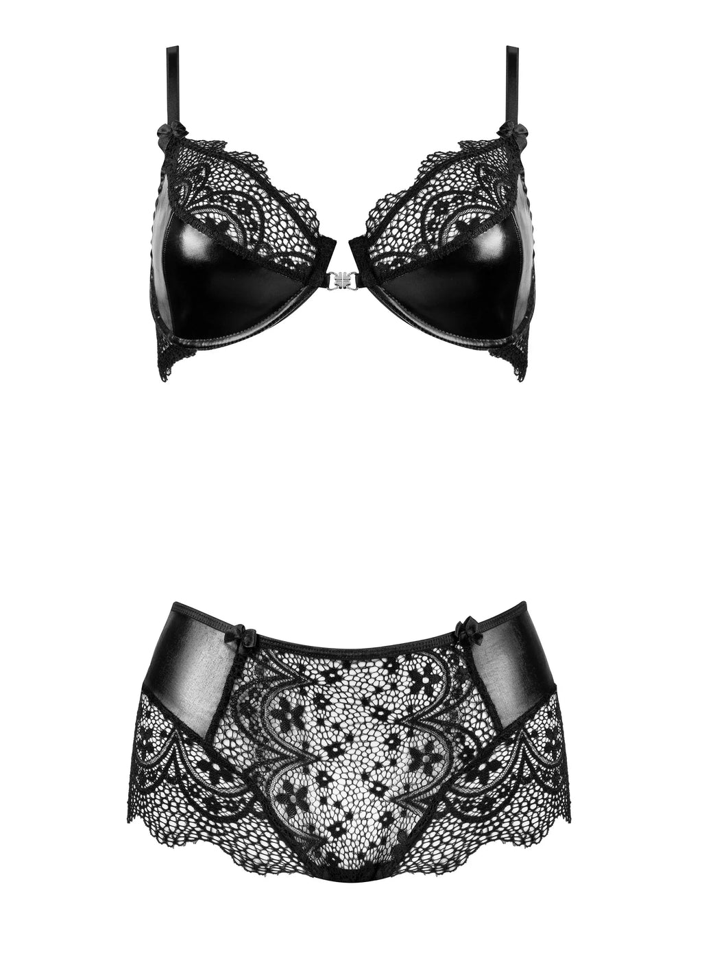 Beauty Night Charm Semi-Sheer Bra & Lace Shorts Set