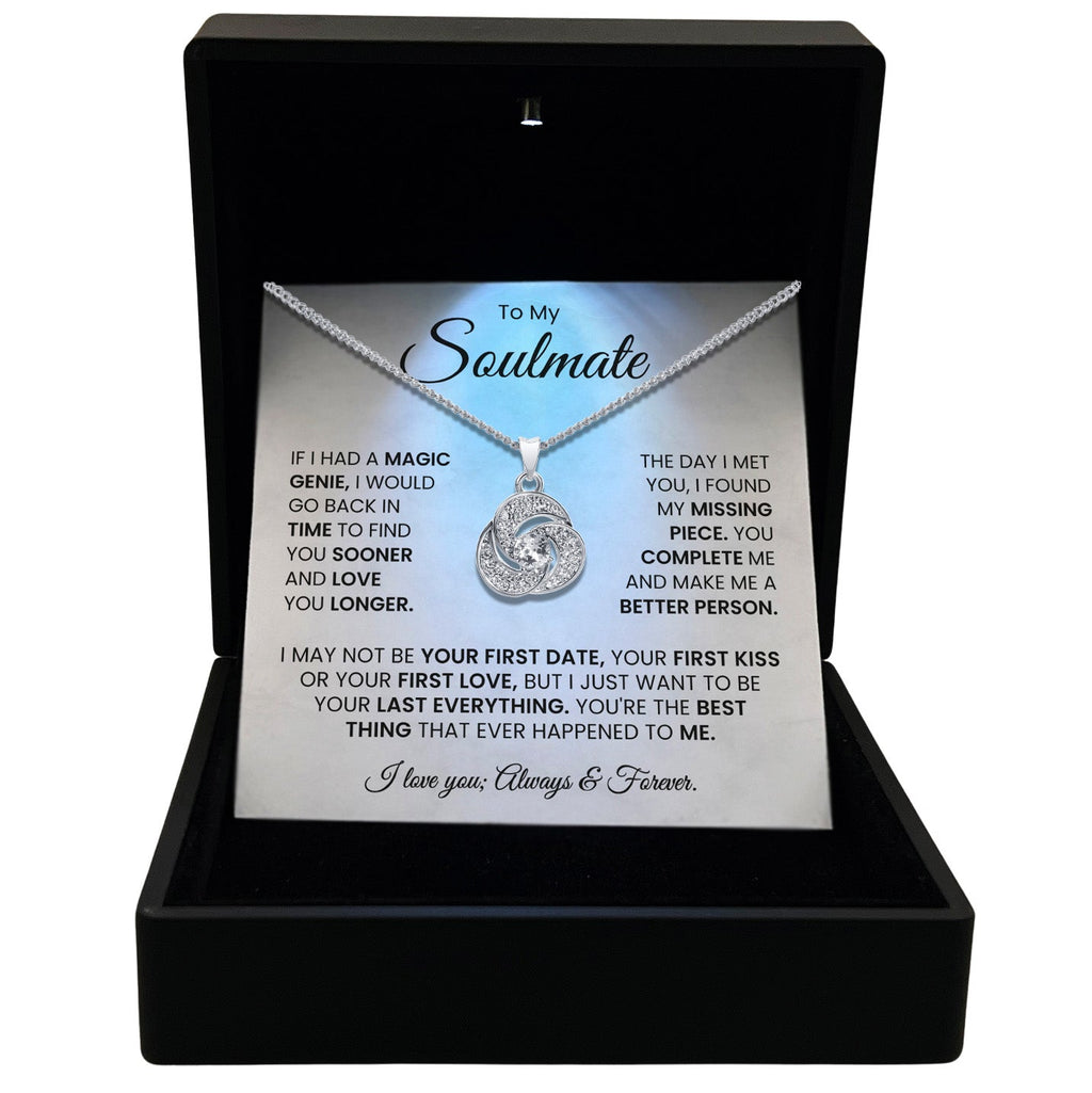 To My Soulmate - I Love You, Forever & Always - Tryndi Love Knot Necklace