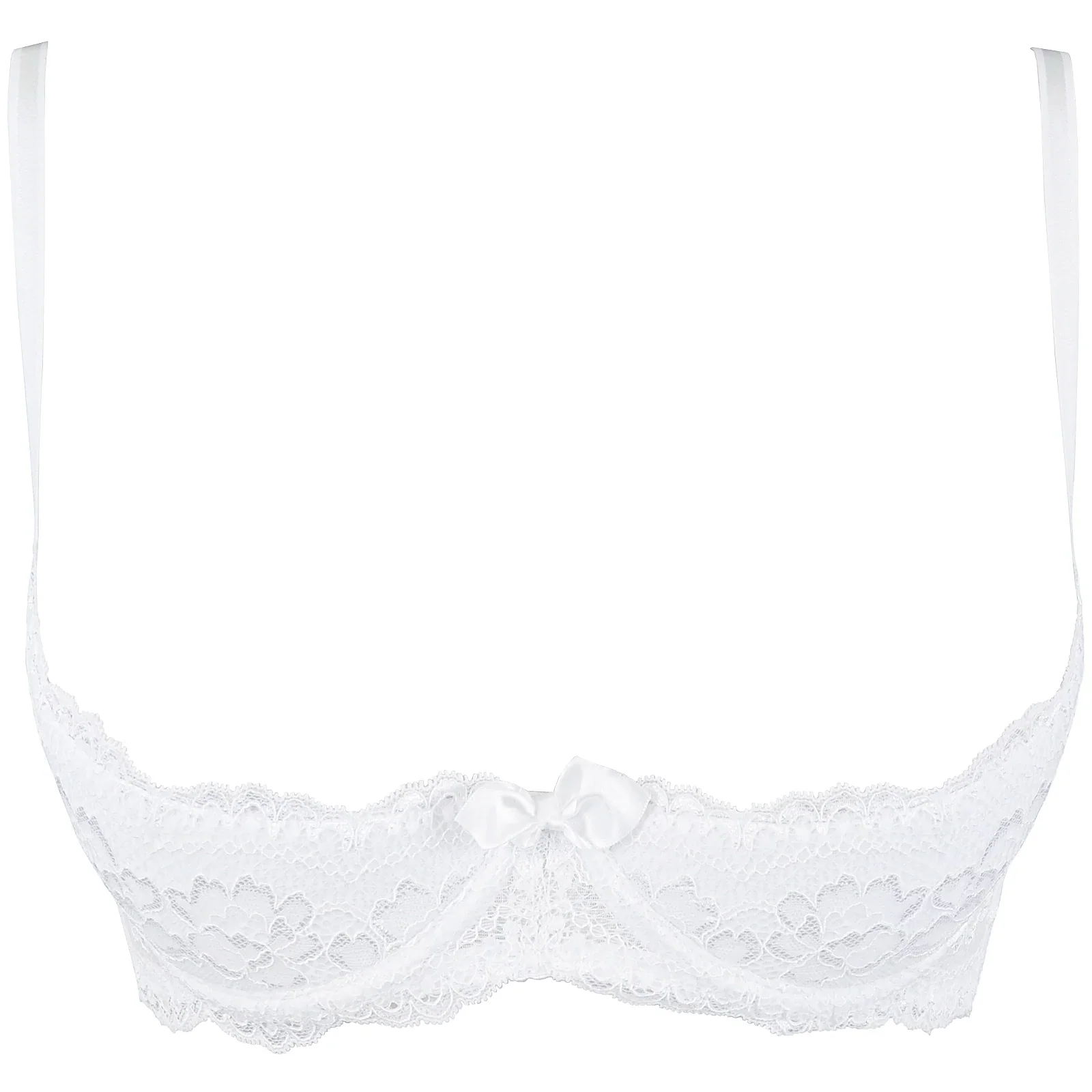 Axami Love Cave White Open Cup Lace Bra