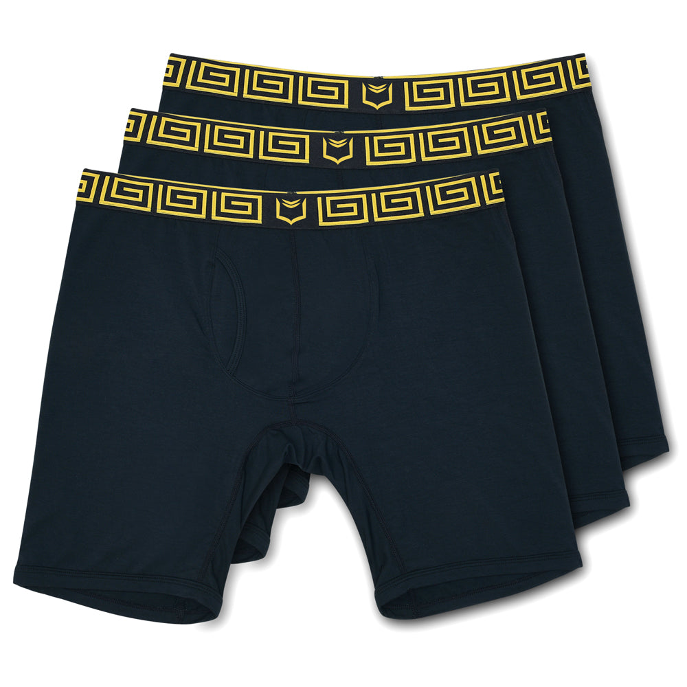 SHEATH V Men's 8-Inch Sports Performance Boxer Brief 3-Pack Bundle