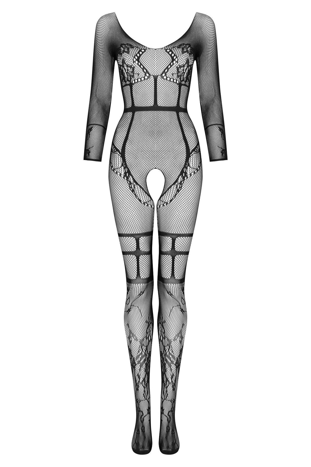 Beauty Night Lorna Black Seductive Delicate Fishnet Bodystocking