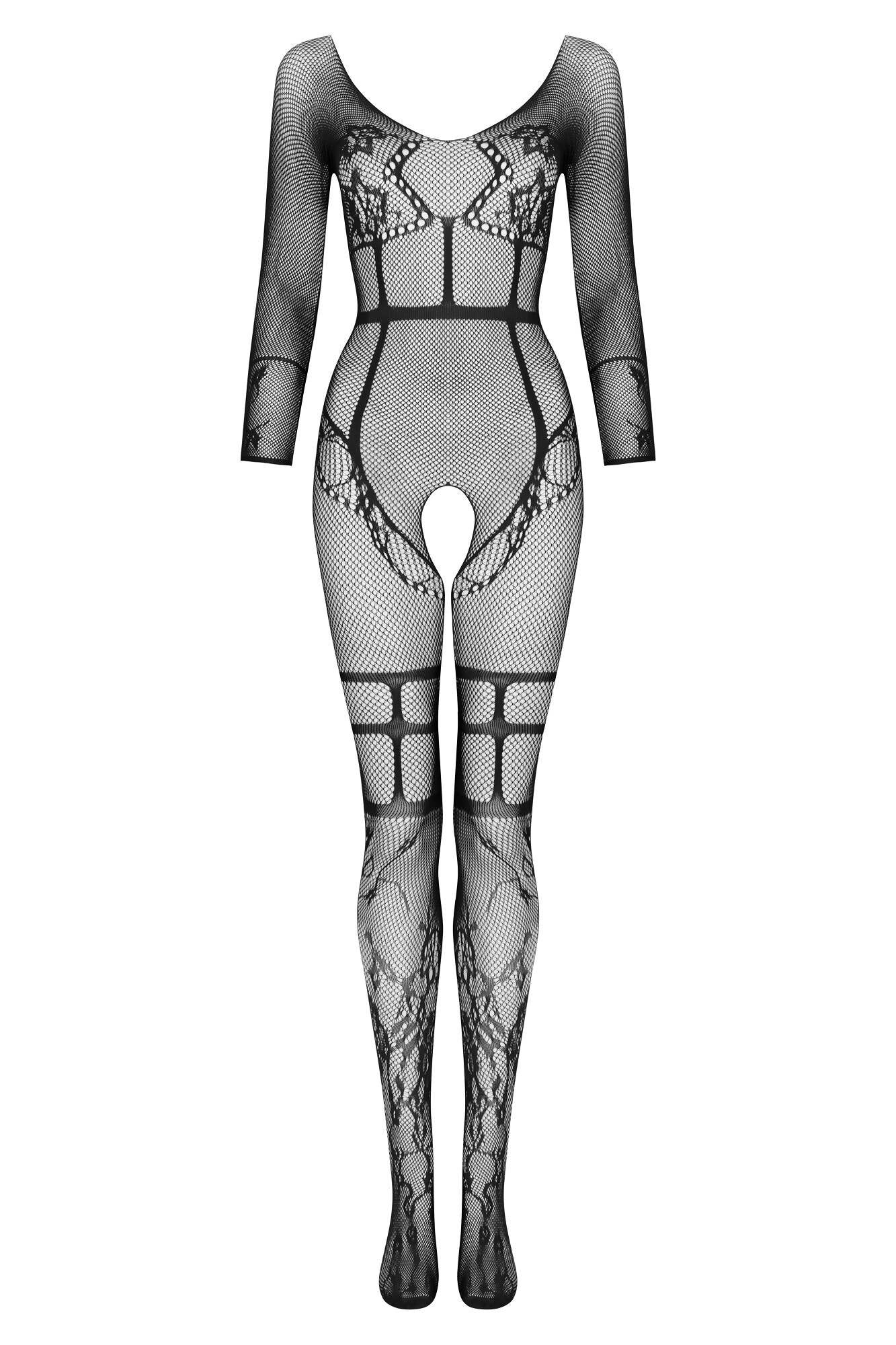 Beauty Night Lorna Black Seductive Delicate Fishnet Bodystocking