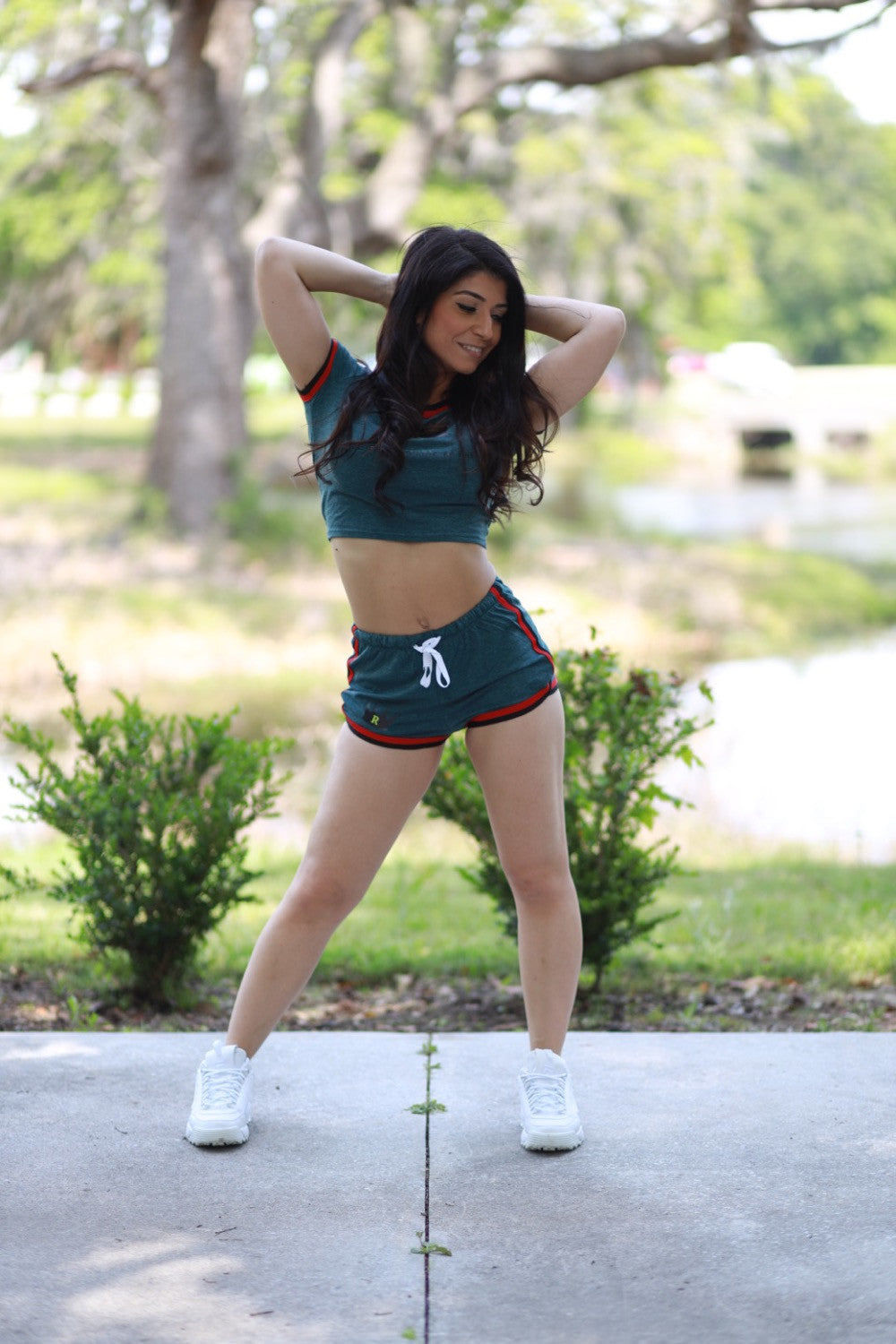 (Rashio) “ I AM” Sexy shorts and Crop top set