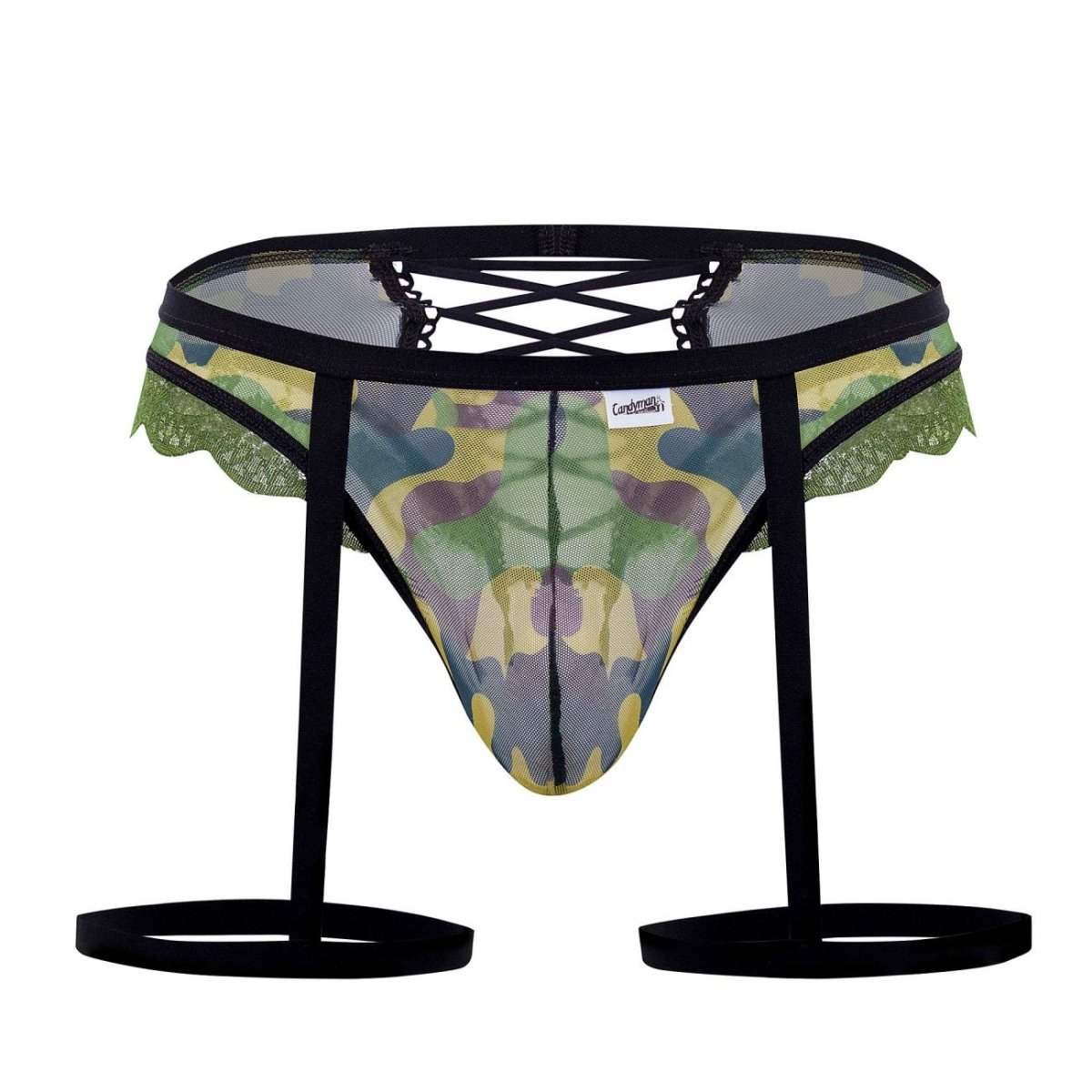 Mens Garter Camo Thongs CandyMan 99580X