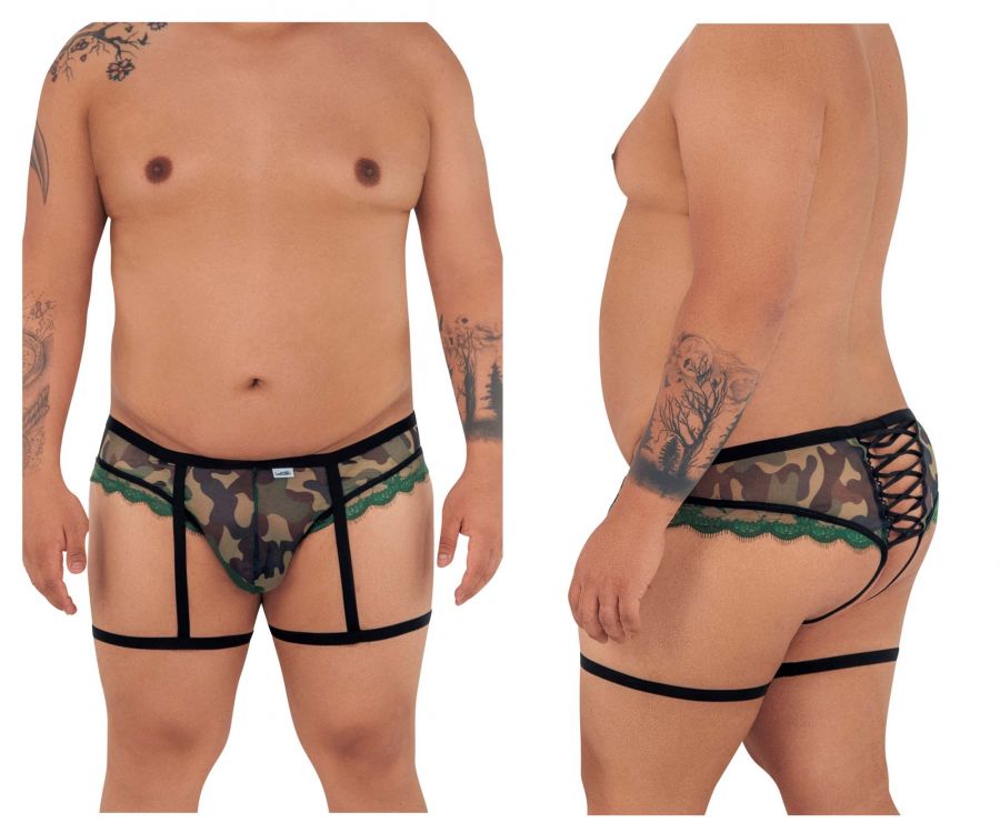 Mens Garter Camo Thongs CandyMan 99580X