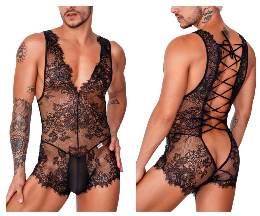 Mens Lace Bodysuit CandyMan 99743