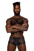 Mens Sassy Lace Mini Short Sheer Pouch Male Power 127-280