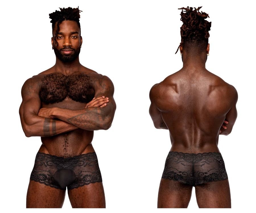 Mens Sassy Lace Mini Short Sheer Pouch Male Power 127-280