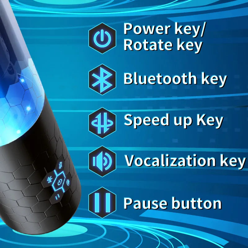 OMYSKY SwardsMan Thrusting & Rotating Male Masturbator – Bluetooth