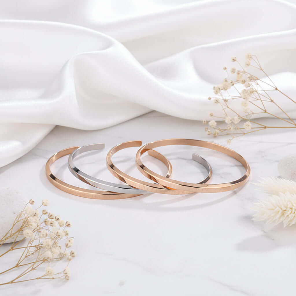 Personalized couple bracelet Rose Gold  Custom Name Couple Bracelet