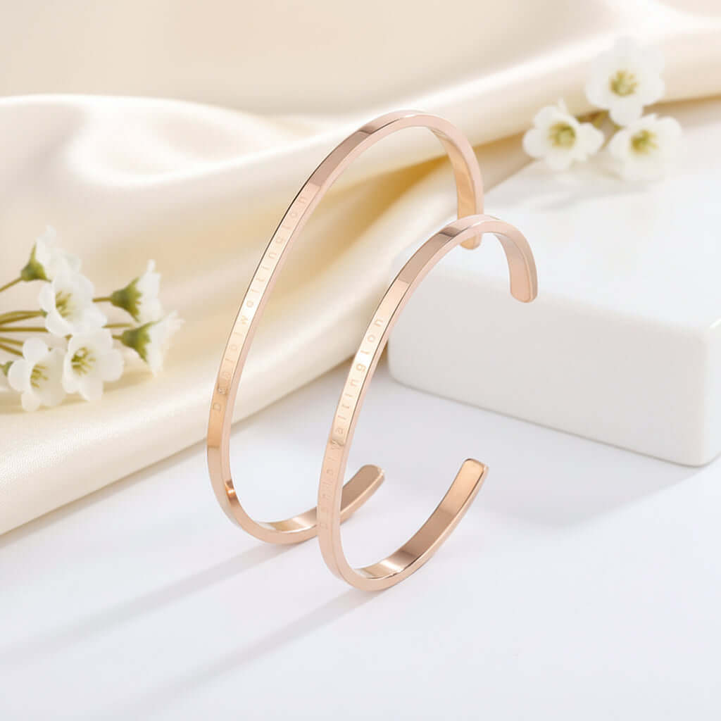 Personalized couple bracelet Rose Gold  Custom Name Couple Bracelet