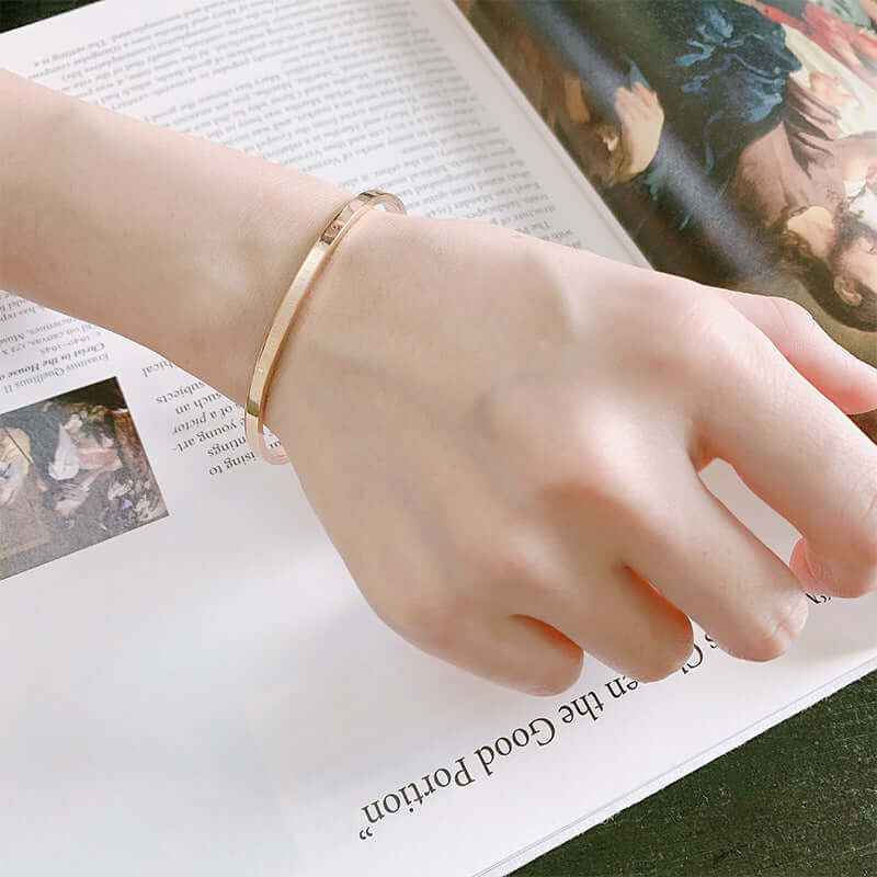 Personalized couple bracelet Rose Gold  Custom Name Couple Bracelet
