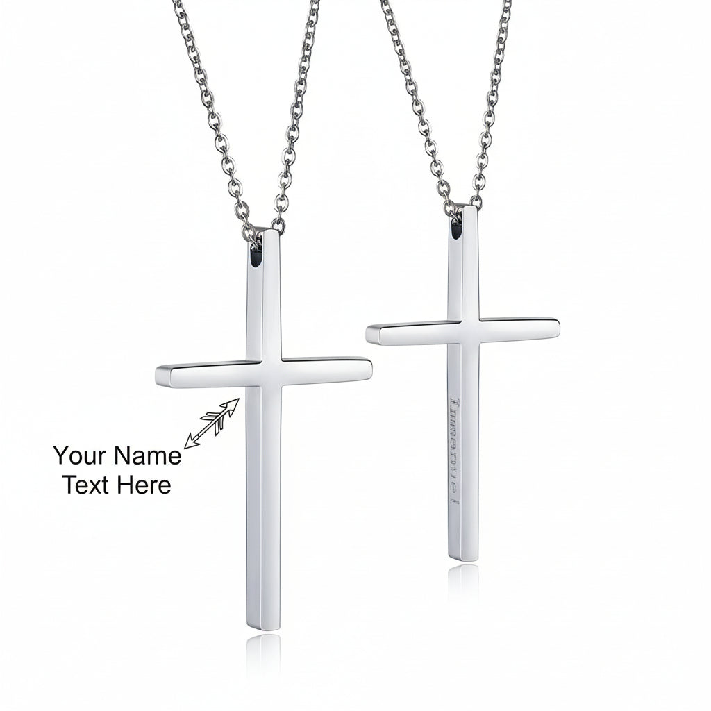 Personalized couple name necklace –Letter Pendant Titanium Steel Chain