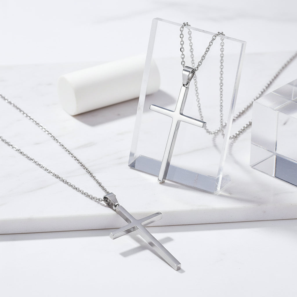 Personalized couple name necklace –Letter Pendant Titanium Steel Chain