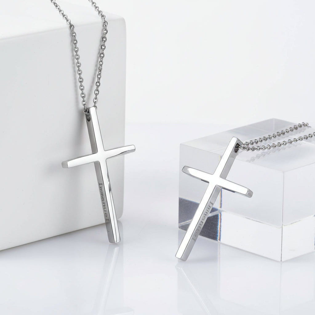 Personalized couple name necklace –Letter Pendant Titanium Steel Chain