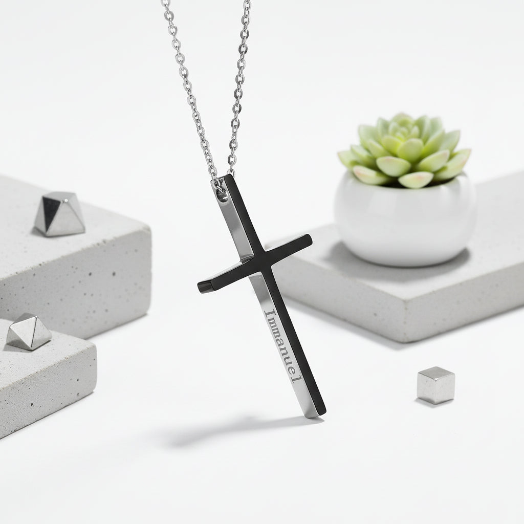 Personalized couple name necklace –Letter Pendant Titanium Steel Chain