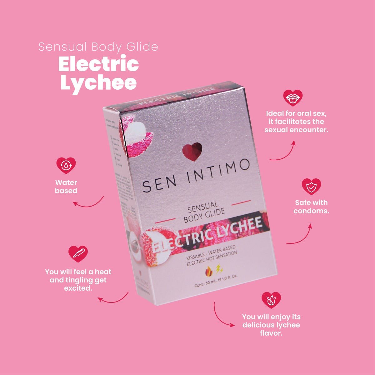 Sensual body glide Electric Lychee 30 ML