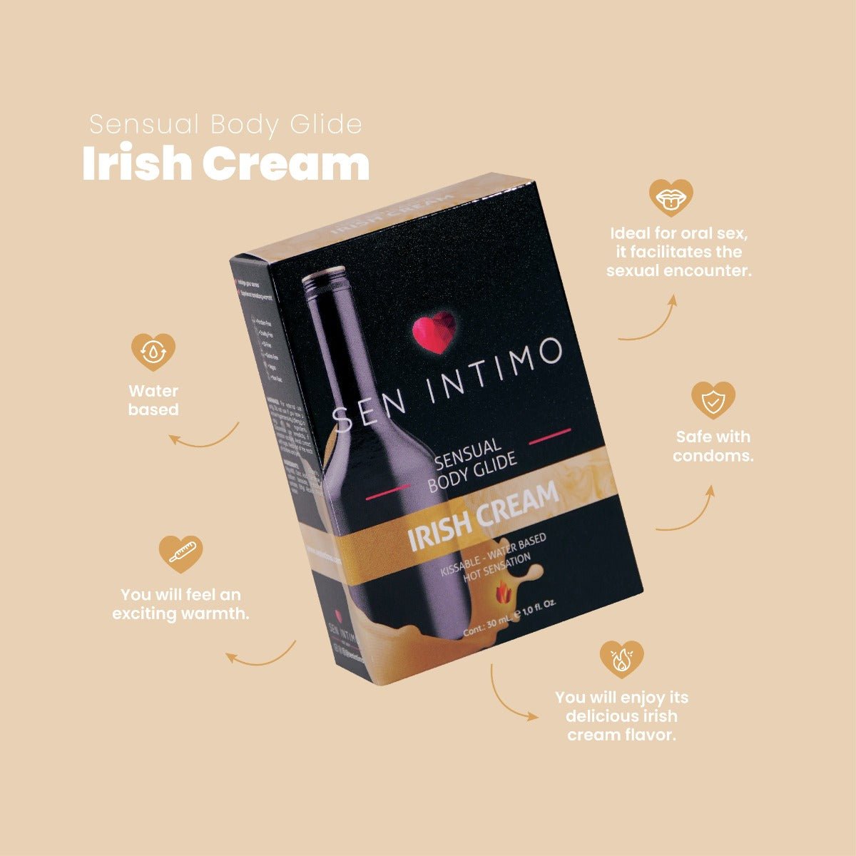 Sensual body glide Irish Cream 30ML